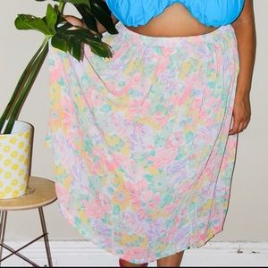 Vintage Floral Pastel Skirt